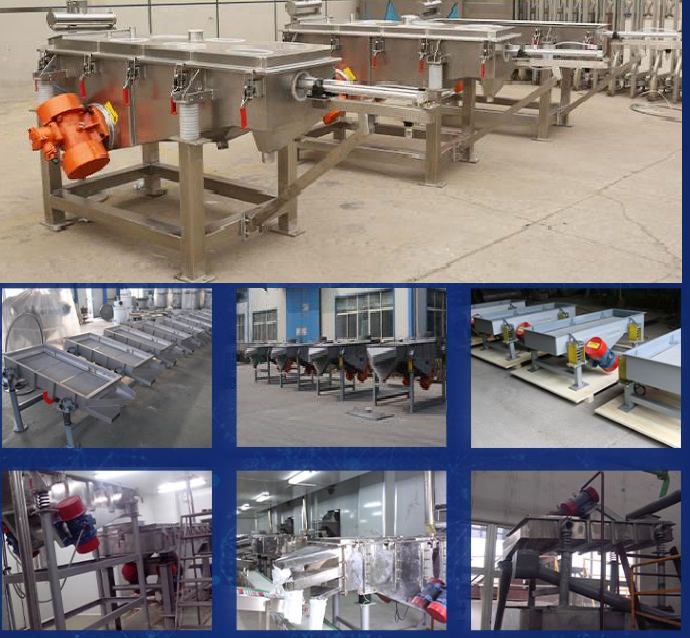 直線振動篩使用，粉末食品醫(yī)藥顆粒過濾除雜分級