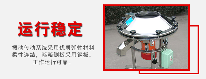 高頻過濾篩采用**彈性材料，柔性連接，篩箱側板采用鋼板。